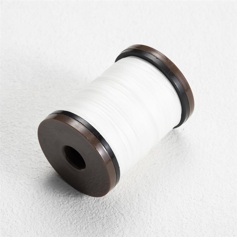 0,6mm runder Wachs faden für Leder handwerk Nähen Polyester gewachste Schnur DIY hand gefertigte geflochtene Strang schnüre Leder nähen: WHITE
