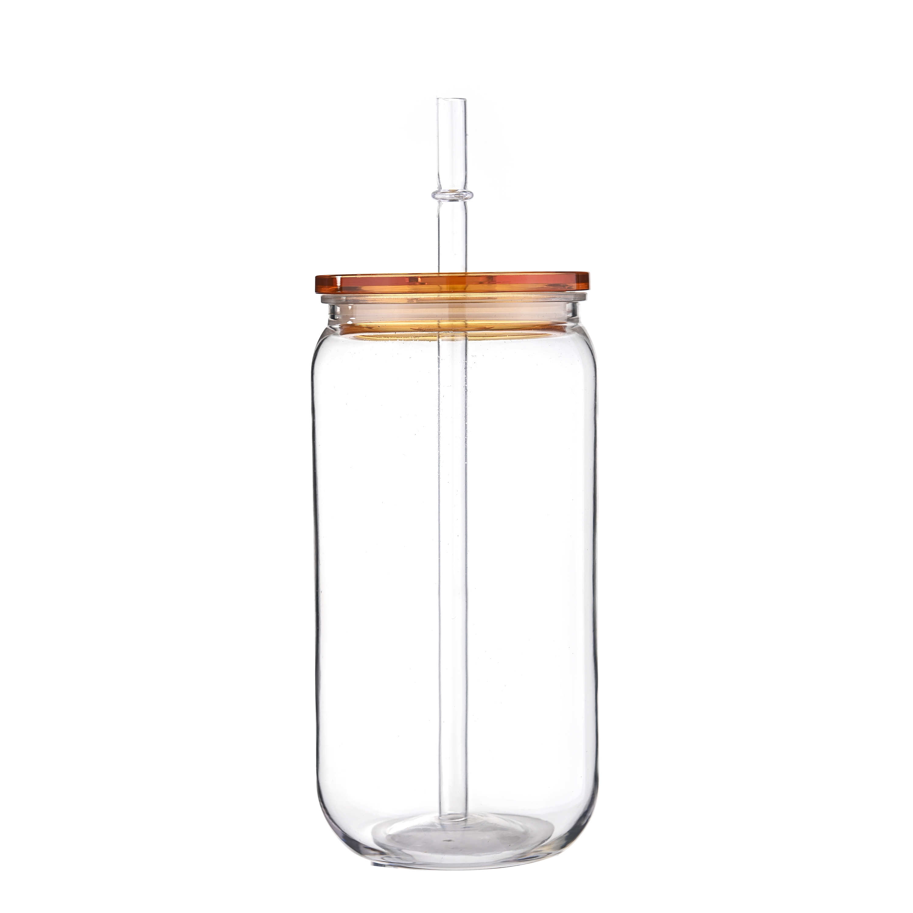 16oz kleurrijke deksel transparante plastic beker met deksels en rietjes vervangende deksels voor blikvormige ijskoffiekopjes schattige beker: green