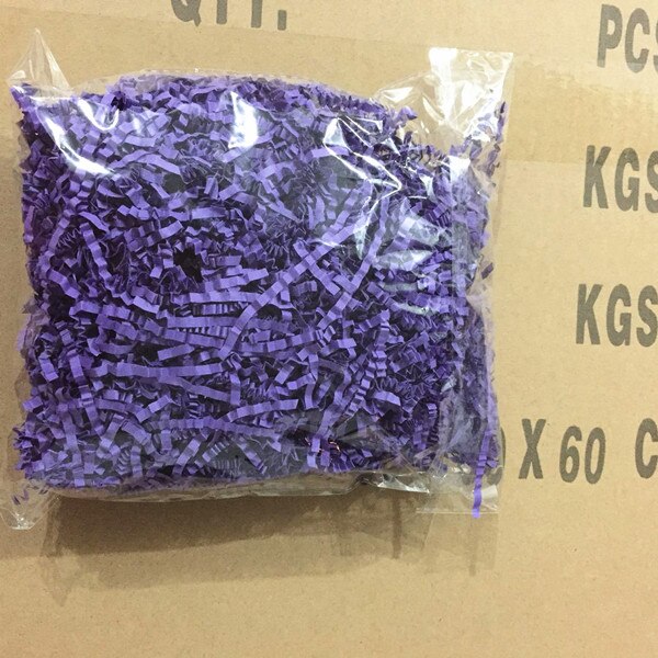 2 poser raffia strimlet krøllet papir konfetti boks fyllmateriale bursdag bryllupsfest rekvisita: Plomme