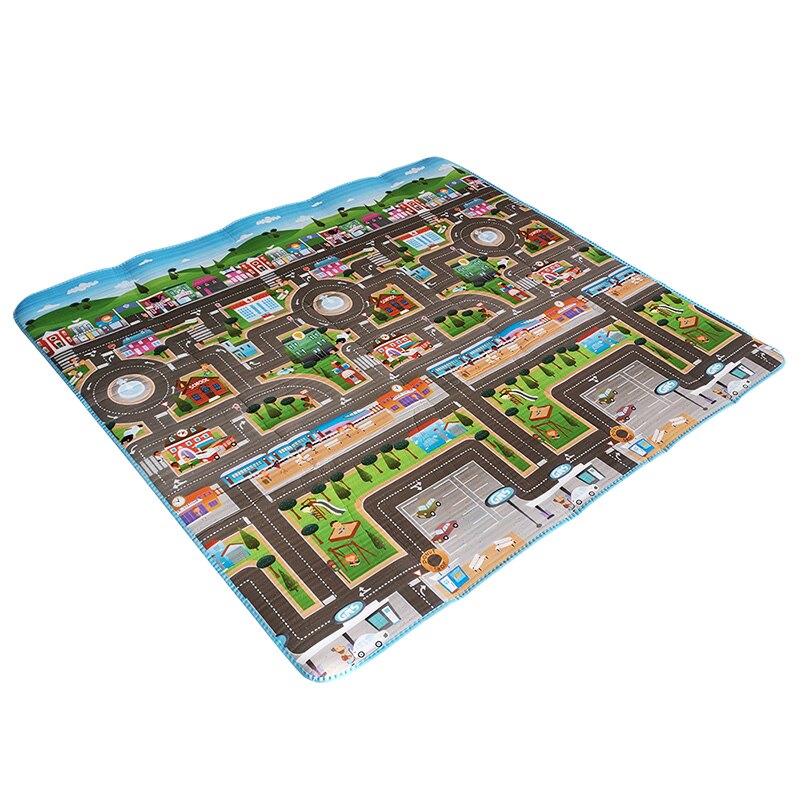 Enkelzijdige baby kruipmat stad stedelijk spel kinderkleed 2*1.8m #39 tapijt waterdichte gym speelmat schuim zachte vloer speelgoed: A