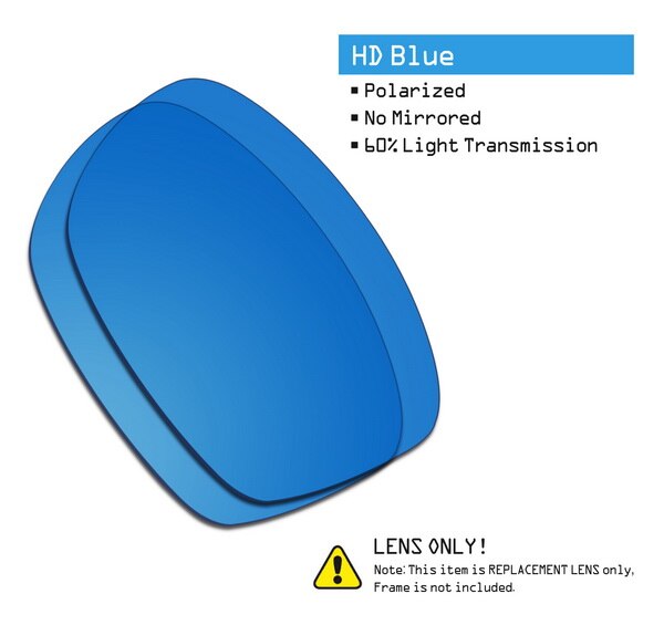 SmartVLT Polarized Replacement Lenses for Oakley Jupiter Squared Sunglasses - Multiple Options: HD Blue