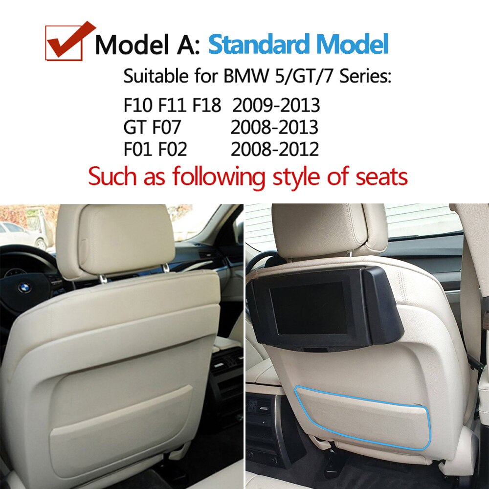 Interior Car Front Seat Leather Backrest Storage Panel Cover For BMW 5 7 GT Series F10 F11 F18 F01 F02 F07 520 523 525 530 730