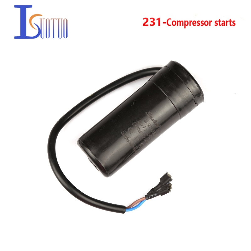 Refrigerator Capacitor CD60 fridge freezer display compressor start capacitor 330V 64uf 80MFD