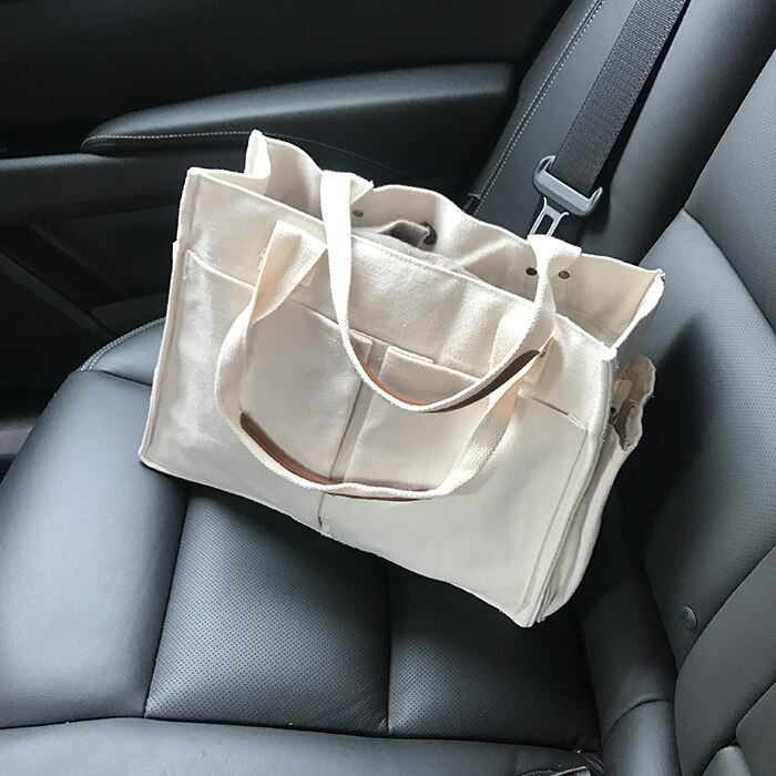 Toile décontracté grands sacs à main grande capacité sac de loisirs multi-poches concepteur pratique étudiant poches fourre-tout sac de messager