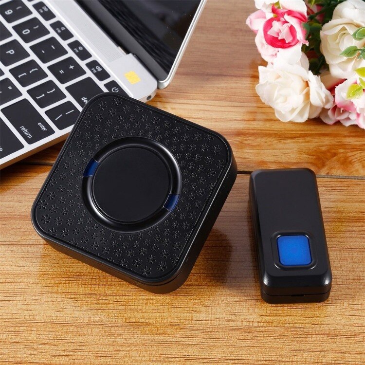 EU US UK Plug Wireless Doorbell Chime Waterproof Push Buttons LED flash Door Bell For Home Office Classroom