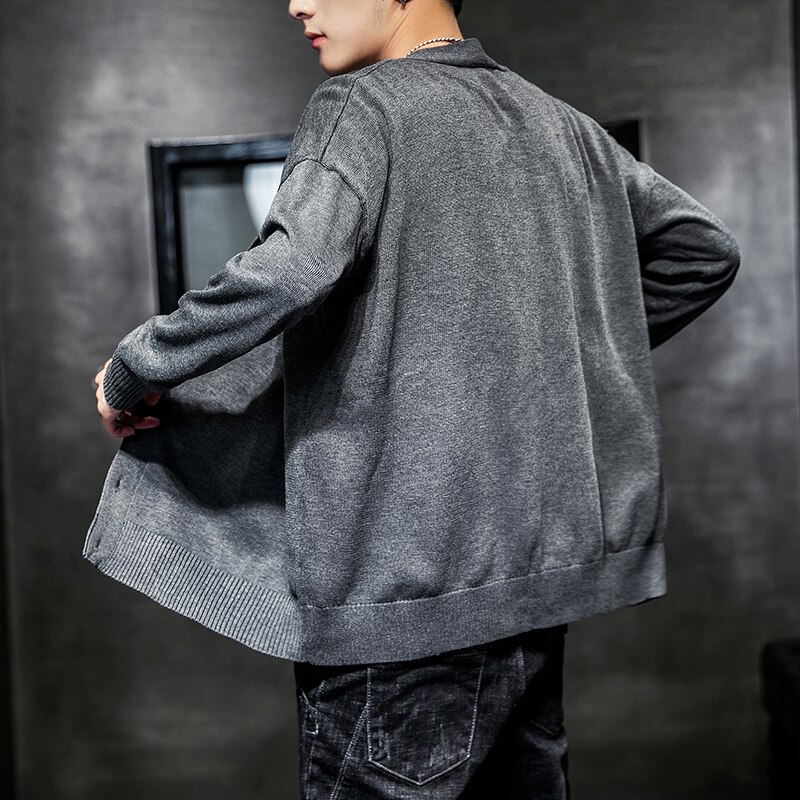 2022 nuovi uomini maglione inverno caldo a maniche lunghe scollo a v solido Cardigan monopetto moda uomo maglione grande formato M-3 4 5 6XL