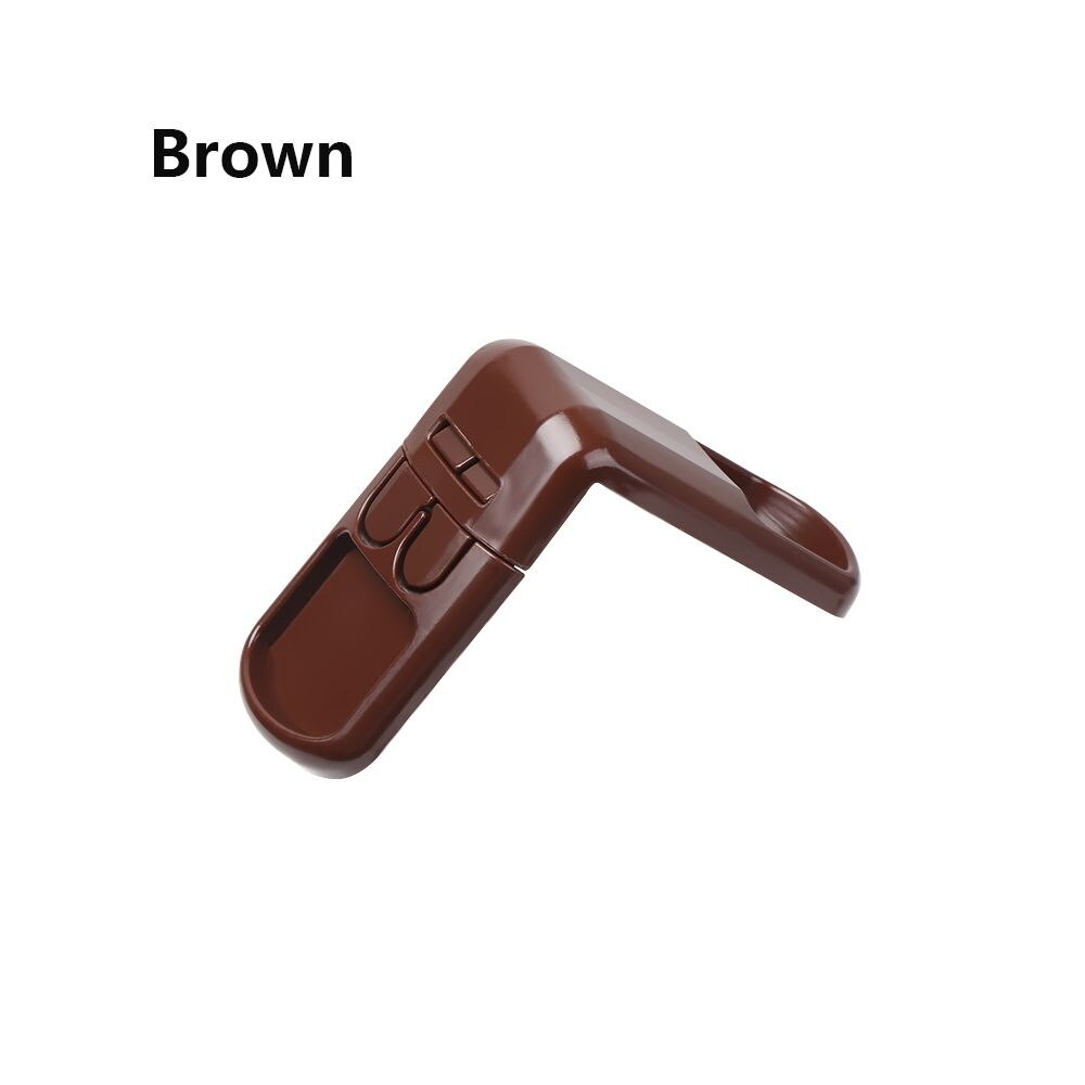 Cerradura de seguridad antiapertura para muebles de bebé, doble cierre a presión, Protector de puerta de armario, ángulo recto, 1/4 piezas: brown-1pc