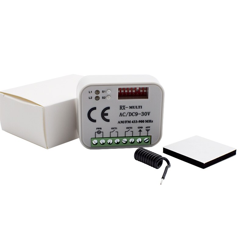 Garage Door Gate Remote Control Switch Rolling Code 300-868mhz 433mhz 315 390 868 MHz 2-channel AC DC 9-30V Receiver