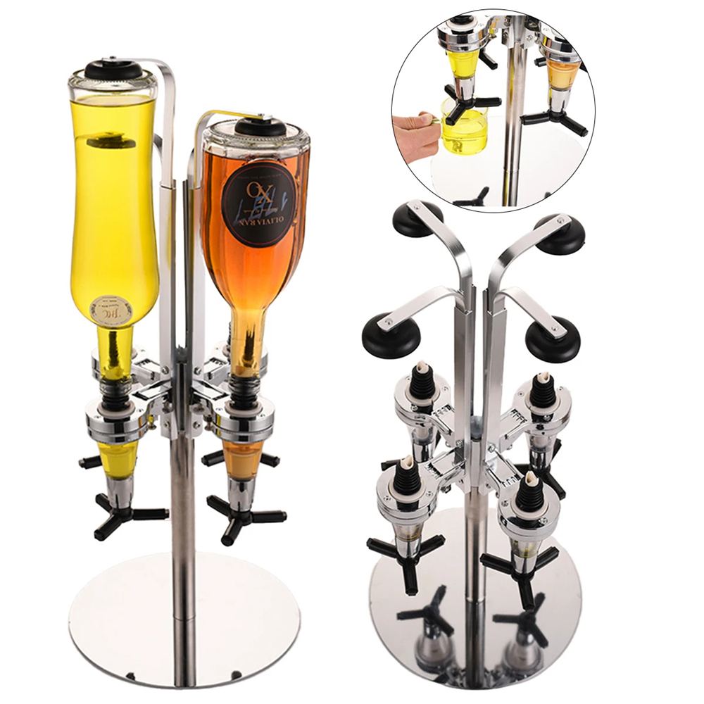 Distributeur d'alcool à whisky rotatif de 2 à 6 bouteilles, vitrine de carafe à vin domestique, distributeur de whisky, accessoires de Bar, étagères de vitrine