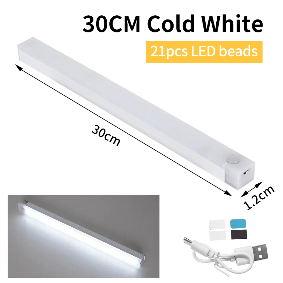 Usb Oplaadbare Led Nachtlampje Bewegingssensor Bar Verlichting Menselijk Infared Inductiekast Lamp Keuken Garderobe Trap Licht: green