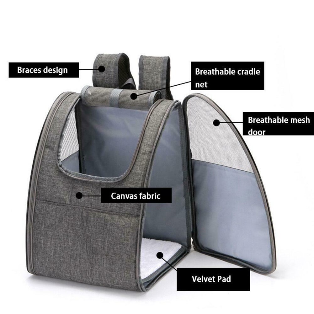 Ademend Ventilatie Portable Oxford Doek Venster Huisdier Rugzak Rits Hond Kat Zichtbaar Outdoor Reizen Grote Opvouwbare Carrier