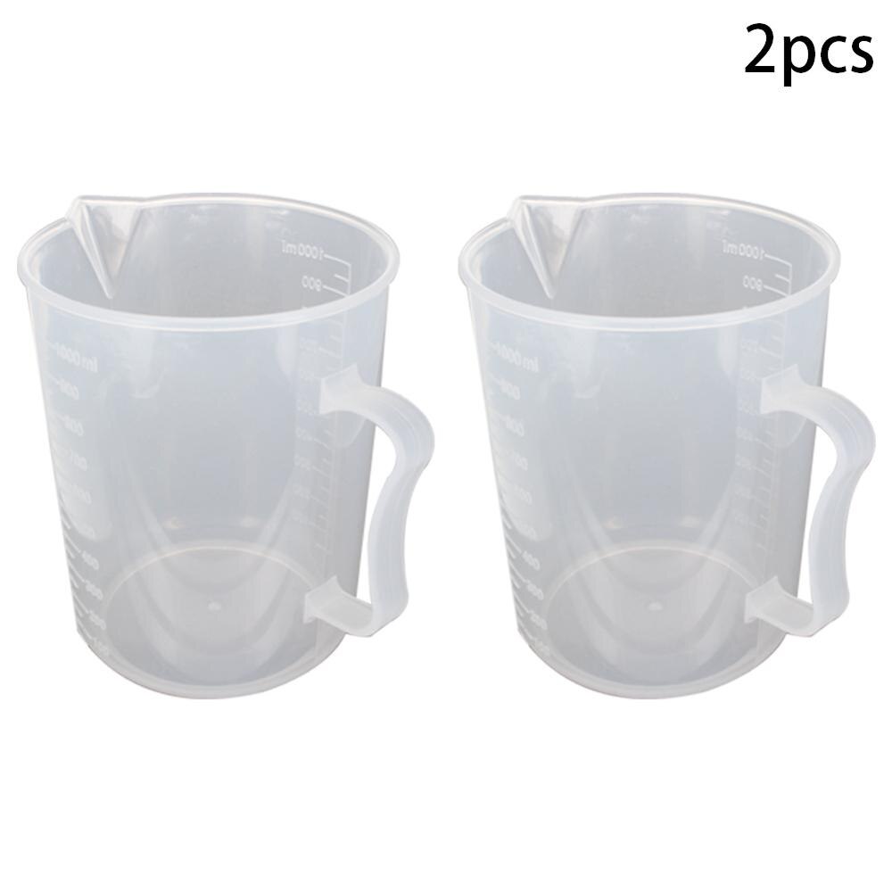 1~5PCS 250ml-3000ml Liquid Measuring Cup Can Be Used For Baking Kitchen School Laboratory PP Material Measuring Cup With Handle: 2PCS x 1000ml
