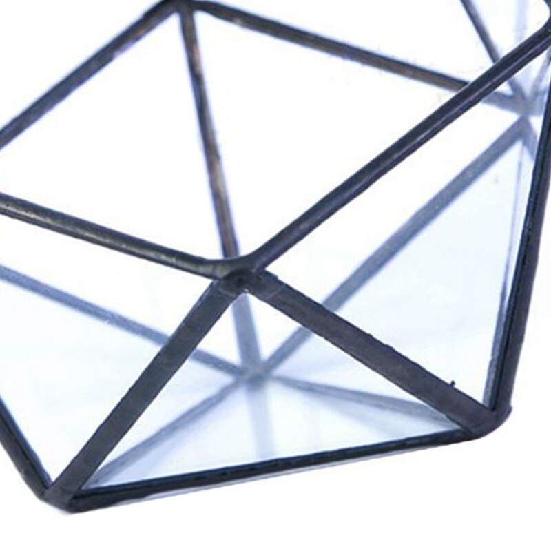 Glas Terrarium Opbergdoos Sieraden Houder, Glas Geometrische Terrarium Tafelblad Vetplant Box Planter Houder Case