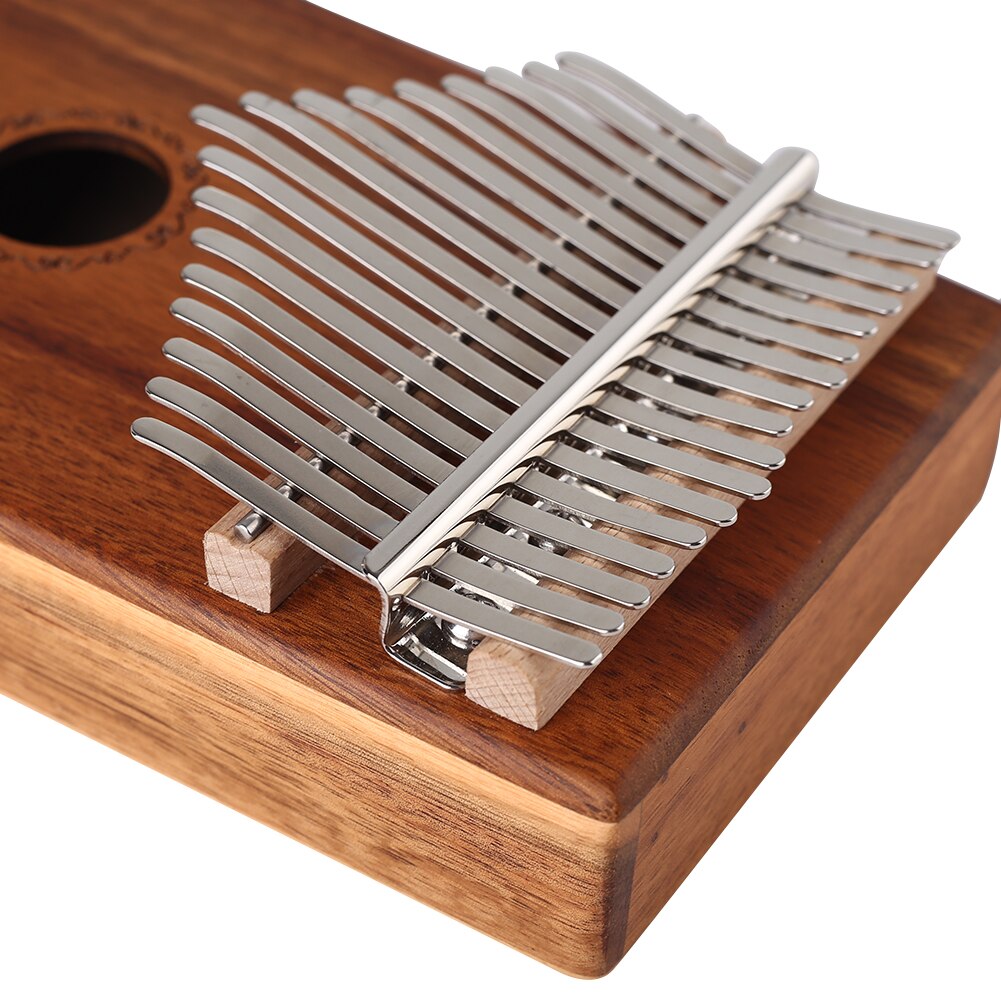 Kalimba Instrument de musique en bois, 17 touches, Piano à pouce en bois d'acacia avec marteau de réglage