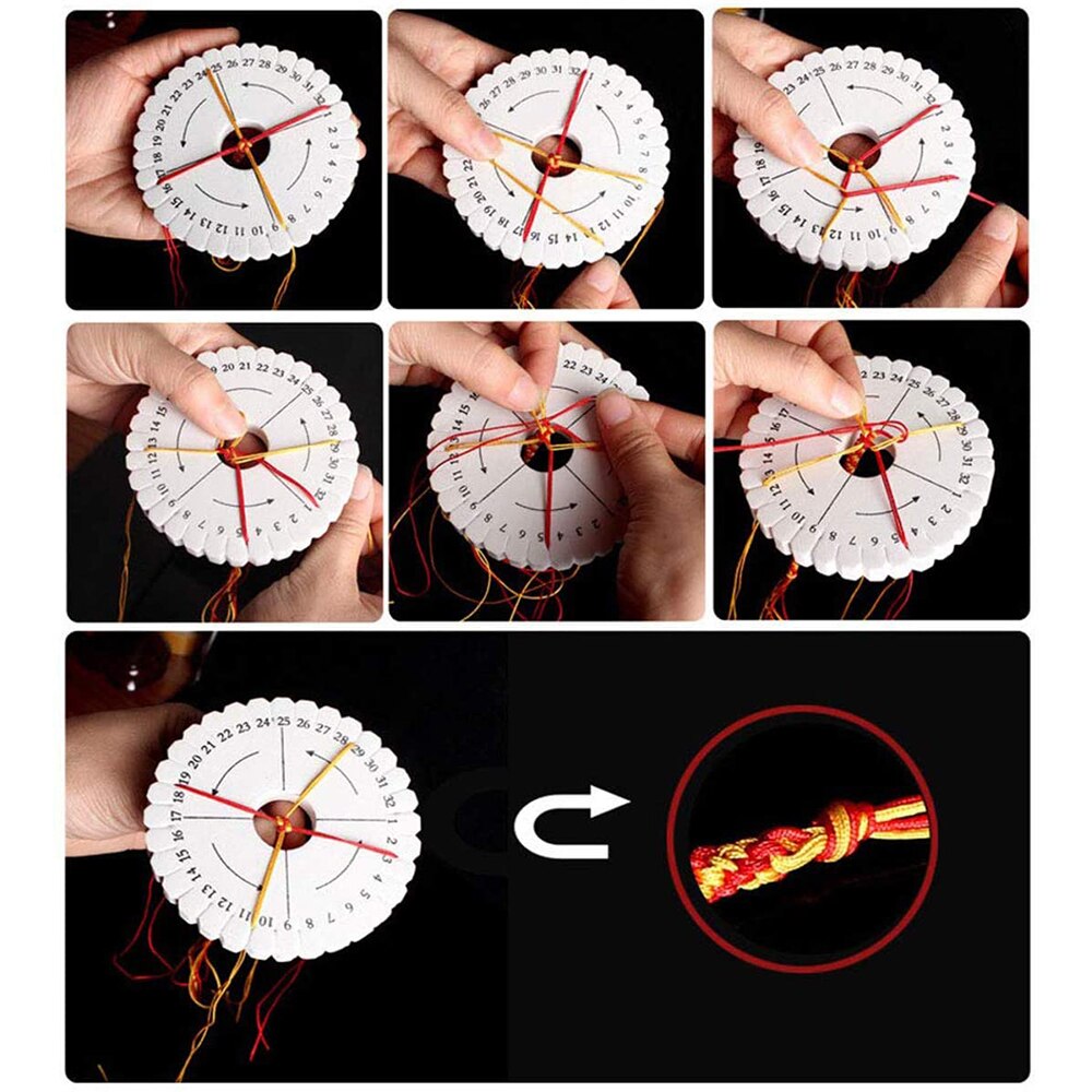 Braiding Disk Round Square Kumihimo Beading Cord Disc Braiding Braided Plate DIY Bracelet Loom Weaving Board Craft Tools
