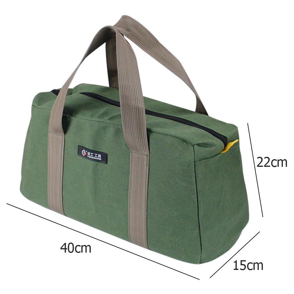 Durable Thick Canvas Pouch Tool Bags Storage Organizer Instrument Case Portable For Electrical Tool Tote Bag Multifunction Case: E