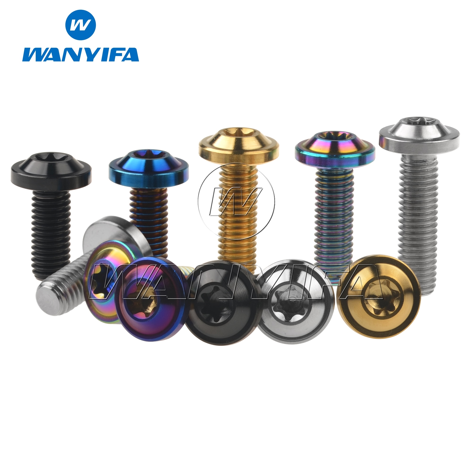 Wanyifa titanium ti bolt  m8 x 20 25 30 60 70mm torx hoved til motorcykel v bremsegafler skrue 1 stk.