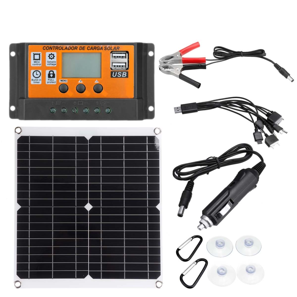 50W 18V płyta słoneczny USB 12V/5V DC elastyczna ładowarka solarna robić samochodu RV łódź ładowarka wodoodporna 40A 50A 60A 70A 80A 90A 100A