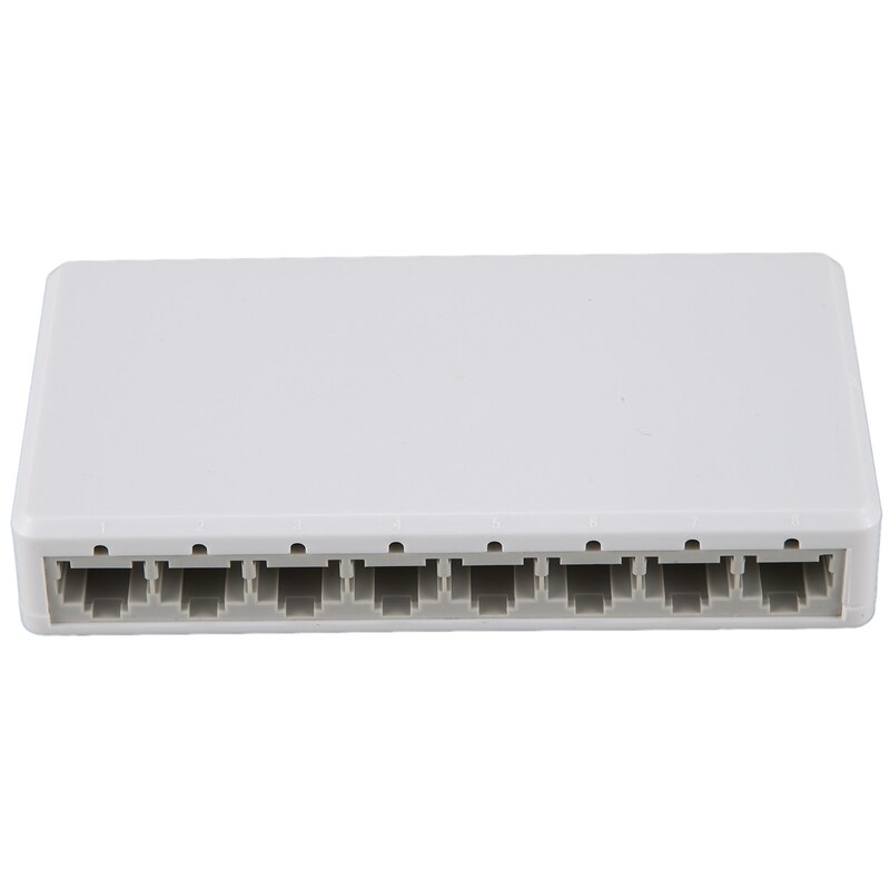 8 Ports Gigabit Switch Desktop RJ45 Ethernet Switch 10/100Mbps Hub Switcher(EU Plug): Default Title