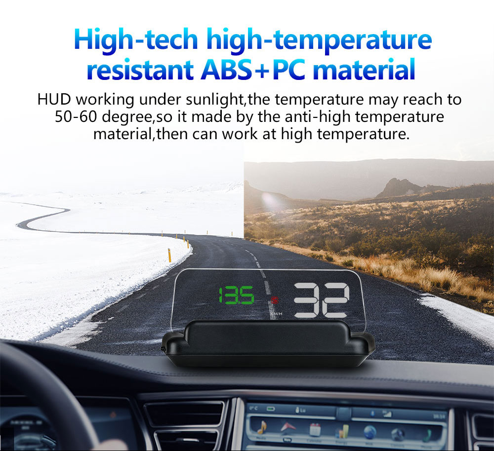 Affichage tête haute T900 HUD GPS OBD OBD2, projecteur de voiture, compteur de vitesse numérique, alarme de sécurité
