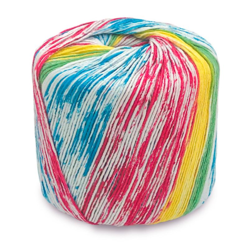 40g 8 hebras Arco Iris colorido hilo de encaje de algodón DIY ganchillo tejido a mano hilo AXYC