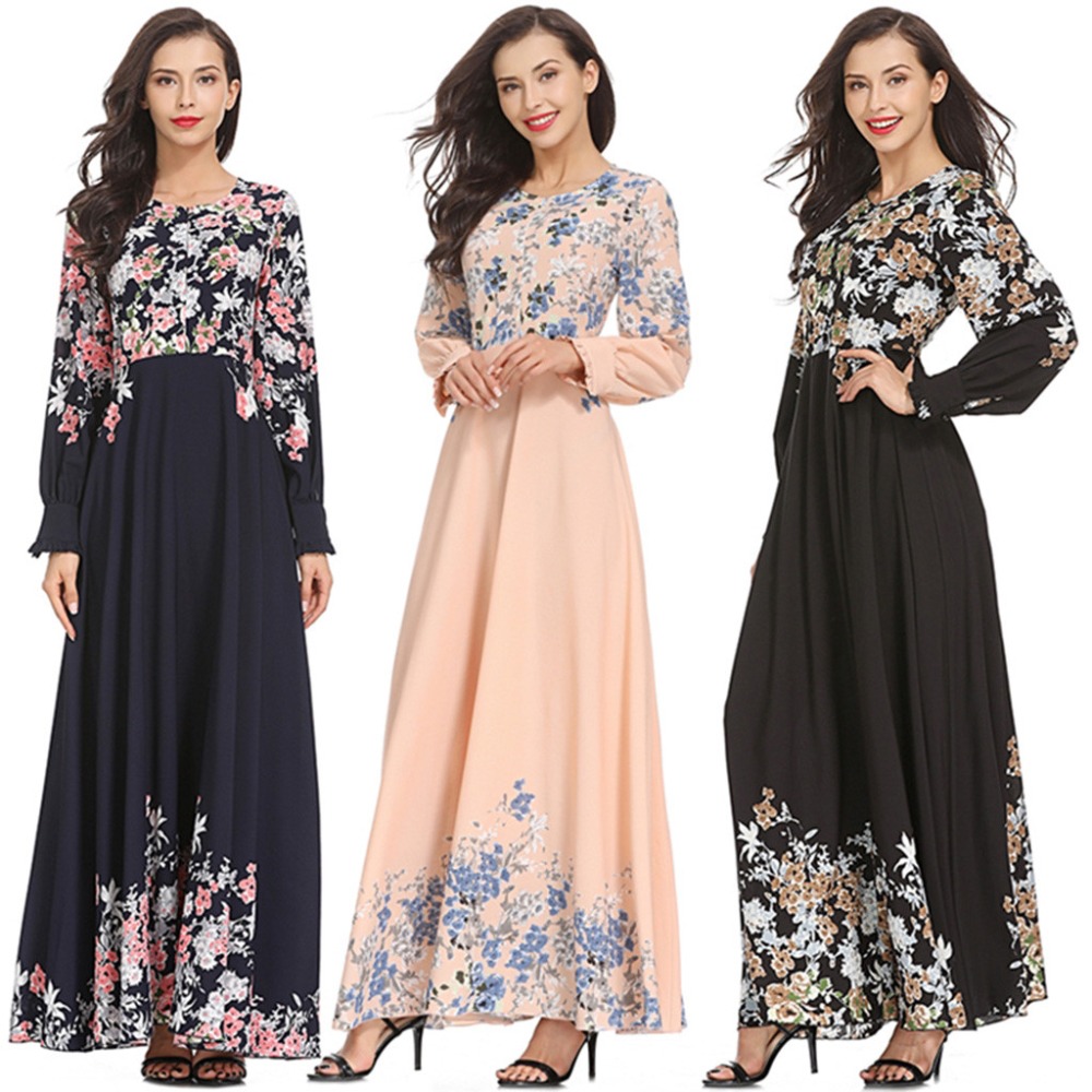 Kvinders muslimske løs ensfarvet kåbe tøj abaya islamisk arabisk kaftan islamisk tøj kaftan marocain abaya kalkun
