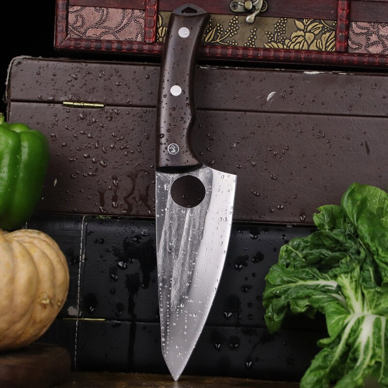 Cuchillo japonés de alta gama para deshuesar, rebanador afilado, forjado manual, de ternera, sashimi, de cocina, de chef: A-cd25A