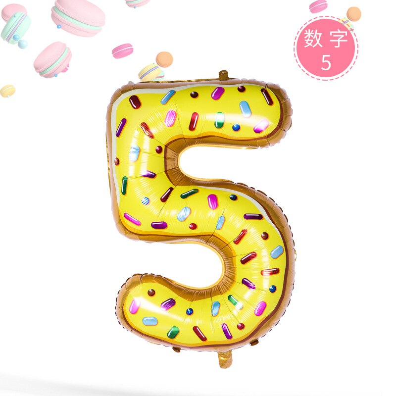 36 tuuman munkki iso folio syntymäpäivä ilmapallot helium numero ilmapallot hyvää syntymäpäivää juhlakoristeet lasten lelu vauva suihkupallot: 5