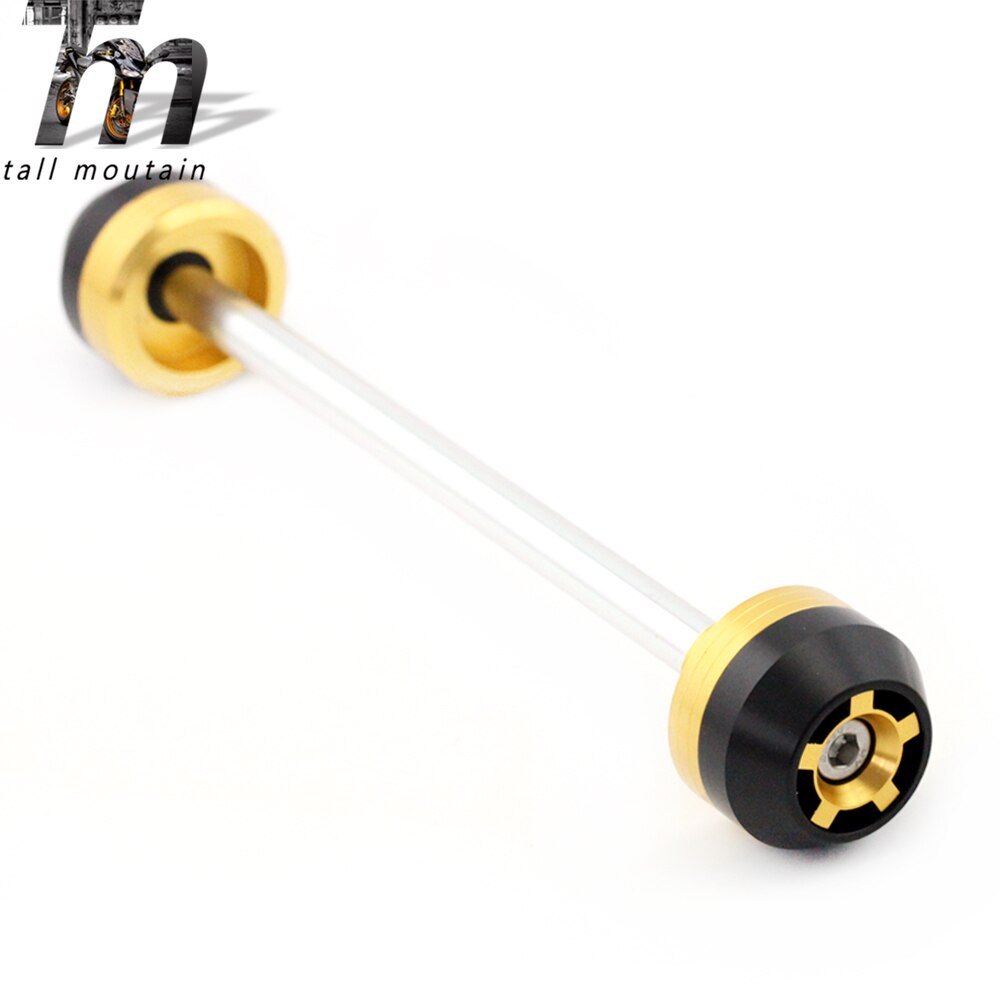 Para triumph speed triple 2007 2008 2009 eixo dianteiro garfo acidente slider acessórios da motocicleta protetor de roda caindo proteção: Ouro / Dourado