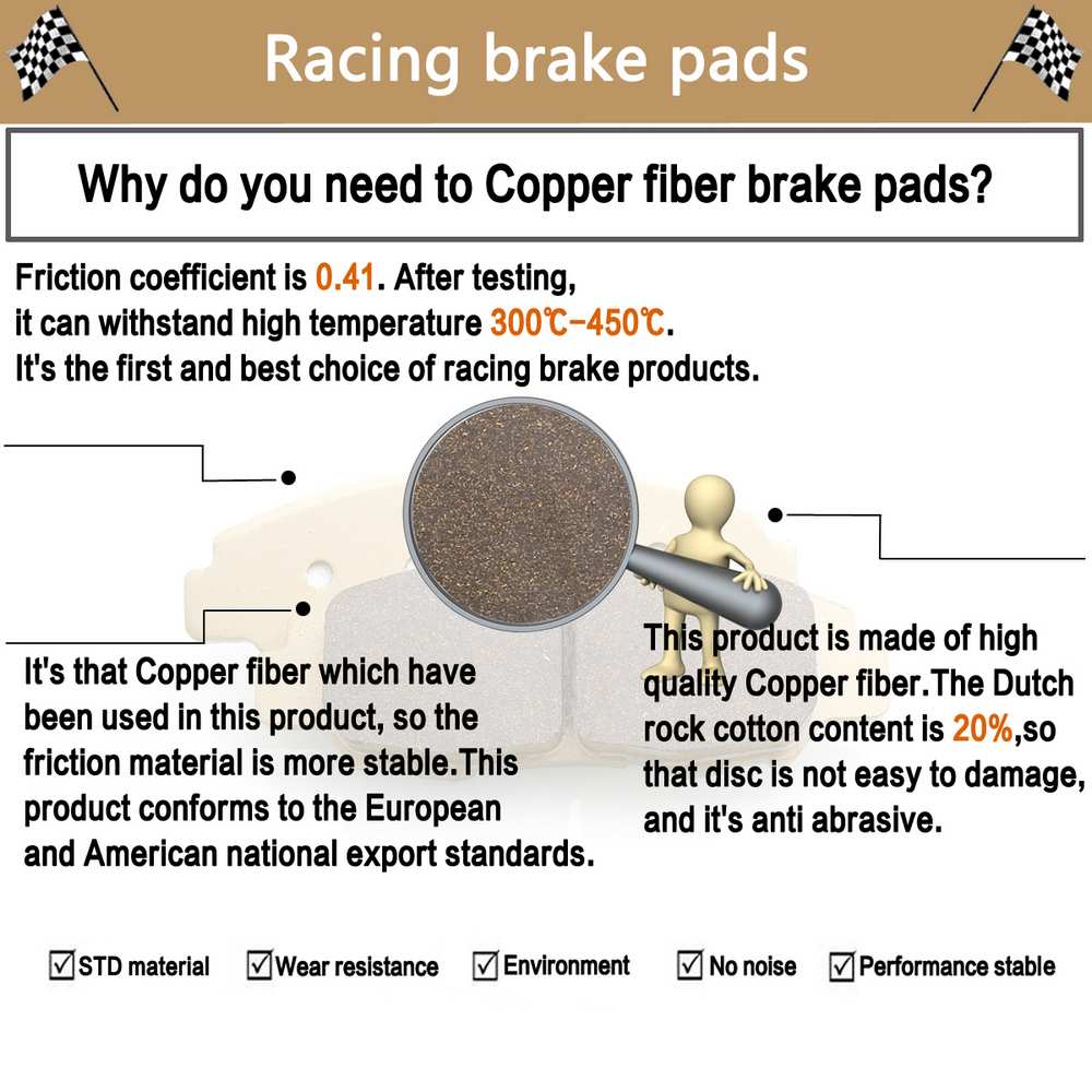 Motorcycle Front Rear Brake Pads For Yamaha FJR1300 FJR 1300 A AS AE 2006 XV 1900 XV1900 Midnight Star