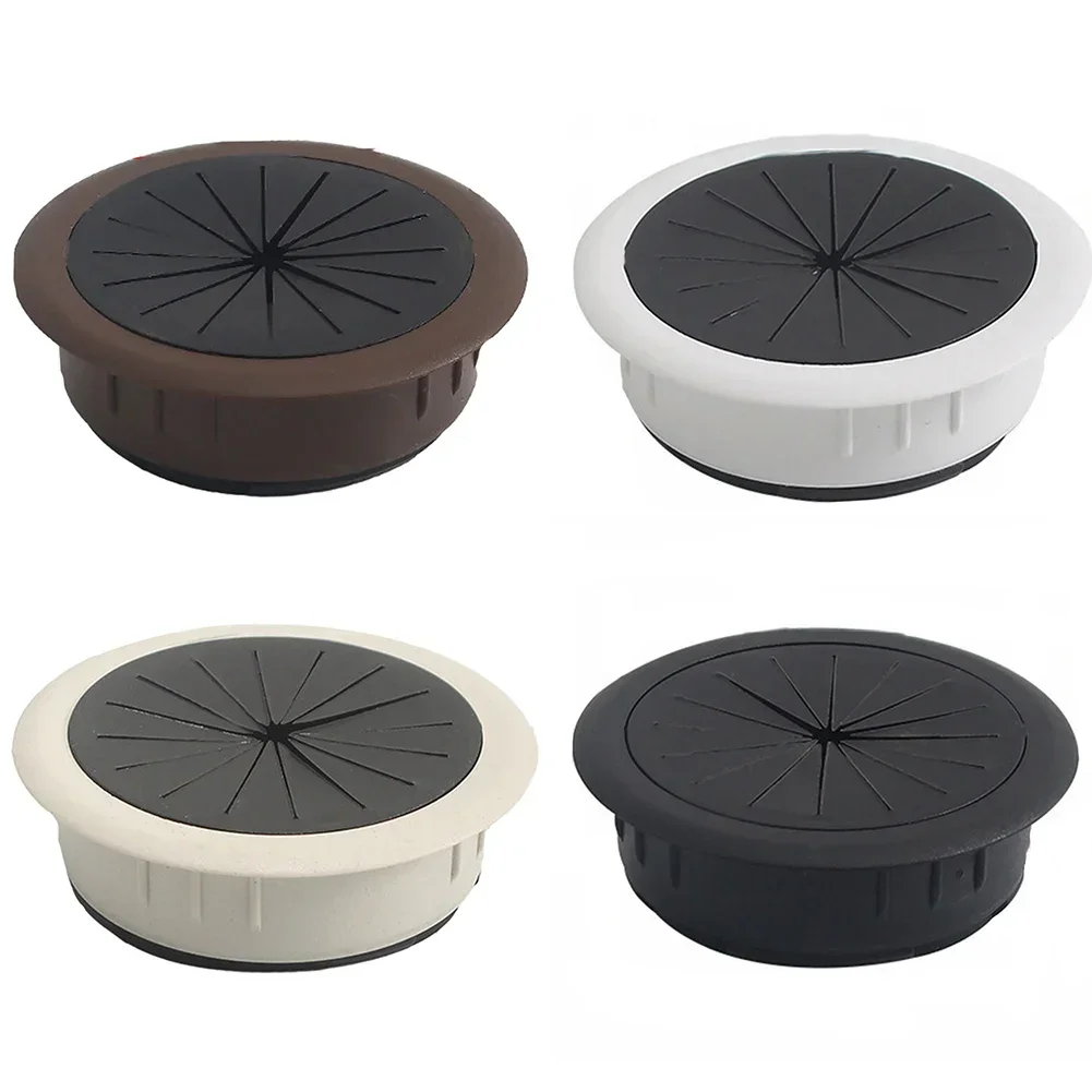Desk Cord Grommet Wire Hole Cover Line Outlet Port Wire Organizer Cable Pass Through 60MM Threading Box Cover Office Tools