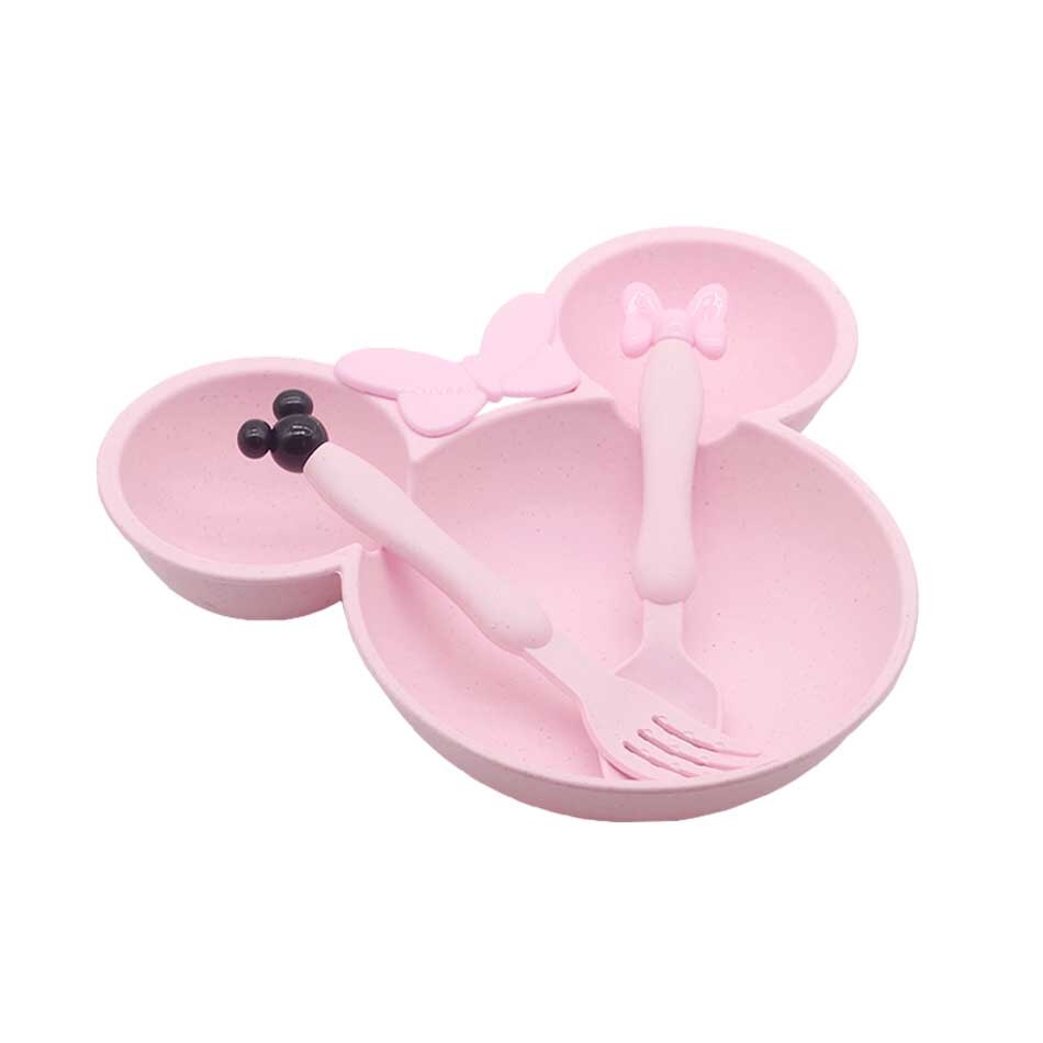 Baby Tableware Children's Tableware Green Cartoon Feeding Dish Fruit Bread Dessert Children Training Tableware