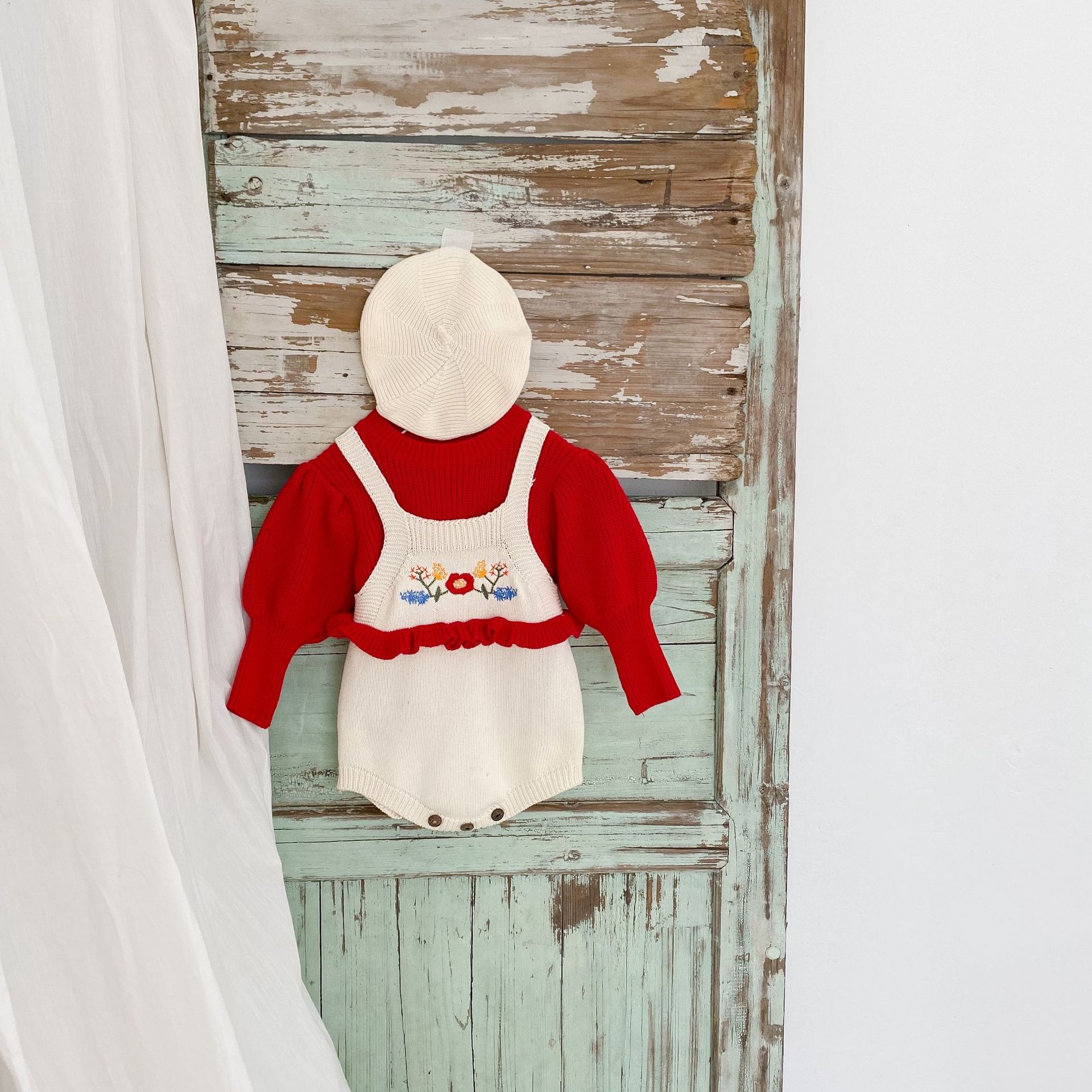 Bobotcnunu 2022 Baby jungen mädchen ärmelloser strickbody bestickt frühling herbst kleidung