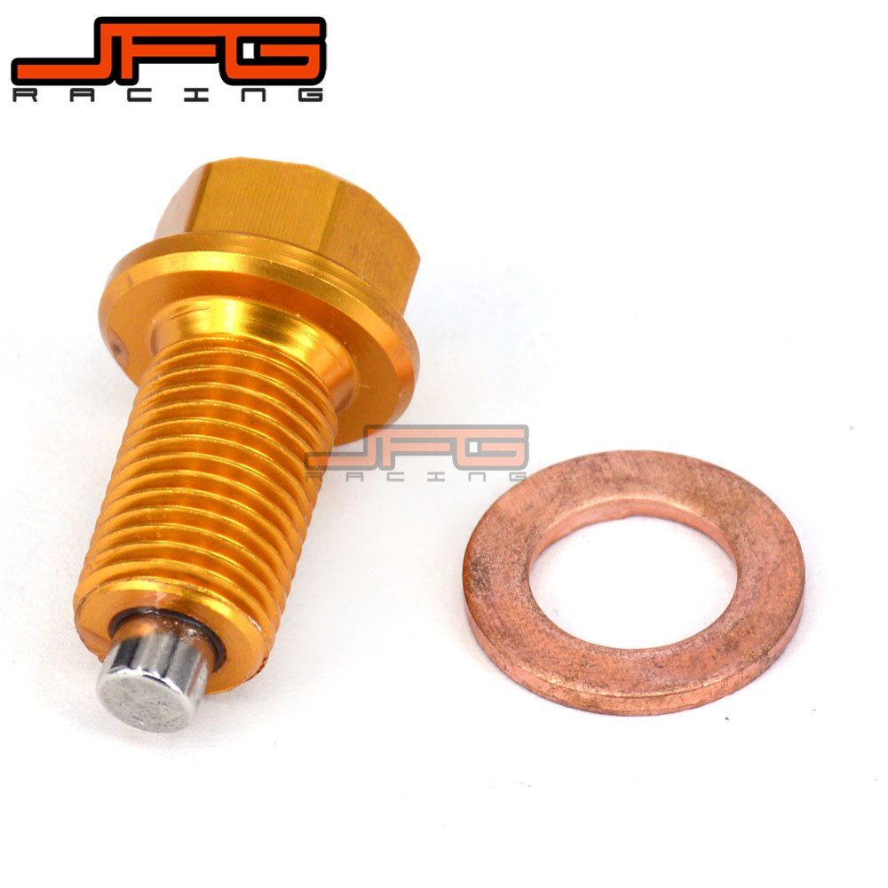 JFG CNC Billet Aluminum Engine Magnetic Oil Drain Plug Bolt For SUZUKI RMZ250 07-16 DRZ400S DRZ400E DRZ400SM 00-15 Dirt Bike