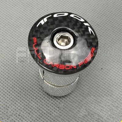 Fiets Headset Expander Plug Compressor Stem Top Cap 28.6mm (1 1/8 ") voor Carbon Vork Carbon Headset Stuurpen Top Cap: red set
