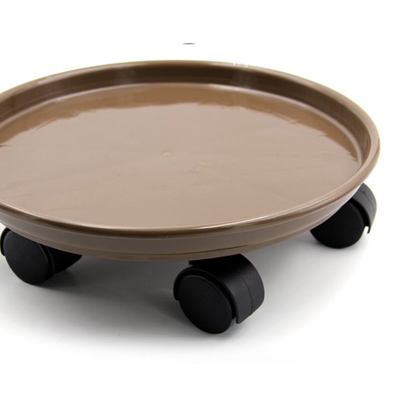 Home gardening thickened round roller universal wheel flower pot tray plastic mobile flower pot base water tray