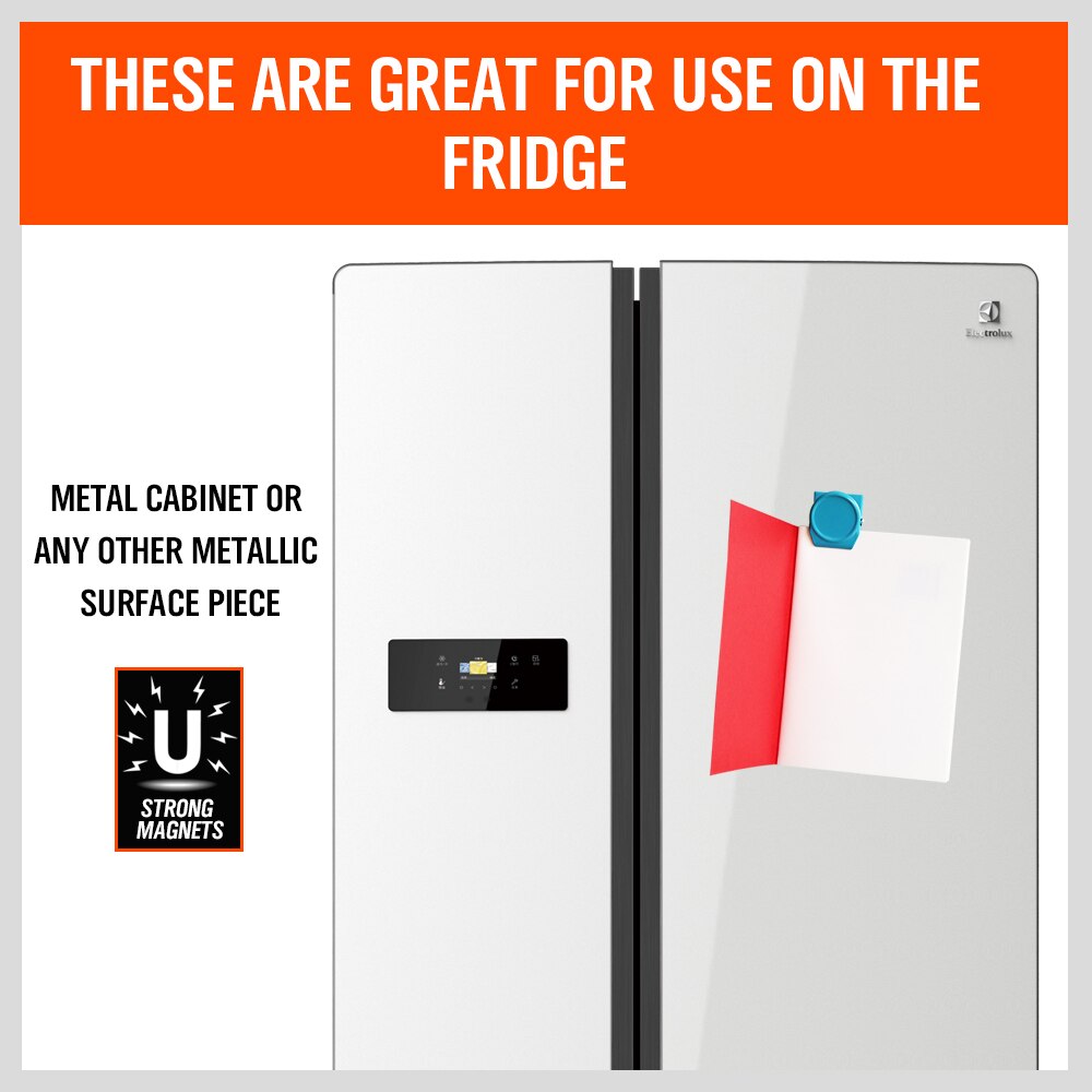 -sedy 16pc farverige magnetiske køleskabsclips magnet væg kontor memo note besked holder
