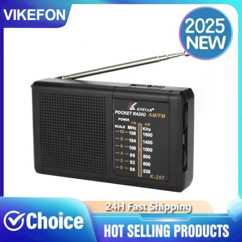 Portable Multi Functional Low Power Radio Retro FM Radio Battery Operated Radio for Travel Emergency Situations