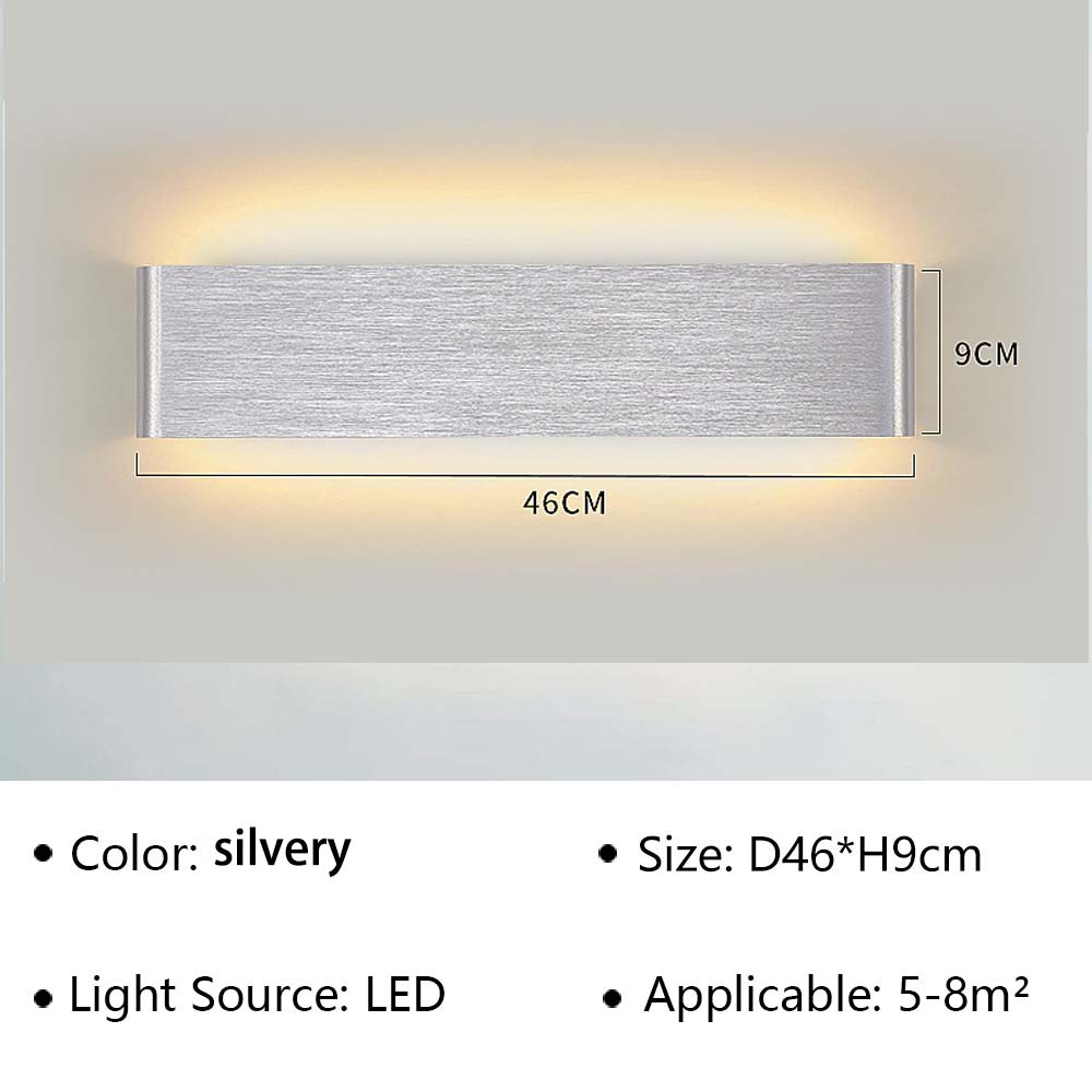 Lámpara de pared LED moderna para mesita de noche, sala de estar, escaleras, pasillo, baño, decoraciones para el hogar, aplique de pared, accesorio de iluminación interior, brillo