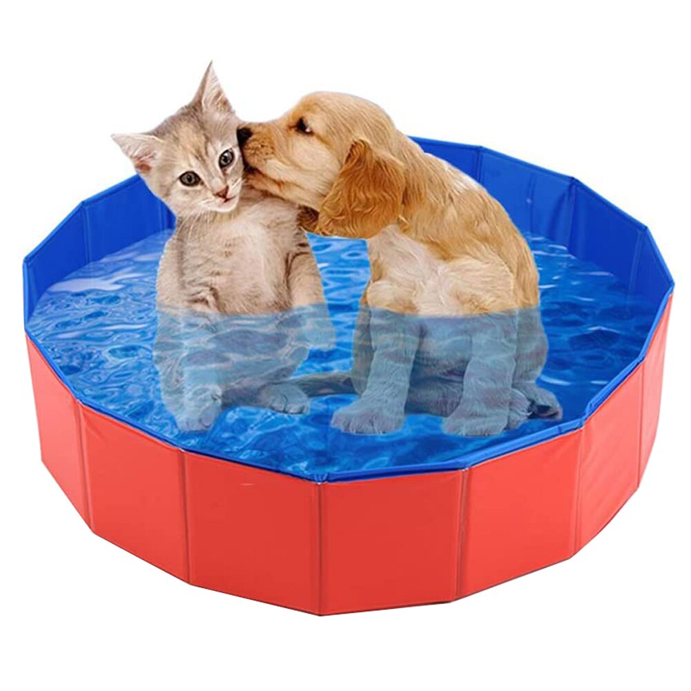 Dog Swimming Pool Foldable Pet Pool Bath Swimming Tub Bathtub Pet Collapsible Bathing Pool for Dogs Cats Kids Bath Bucket Tub