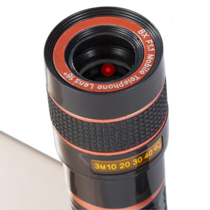 Long focus 8*18 bärbar kamera hd mobiltelefon teleskop