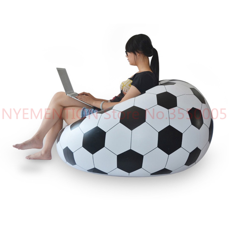 Oppustelig sofa luft soccar fodbold selv sækkestol bærbar udendørs have sofa stue møbler hjørnesofa 1 stk