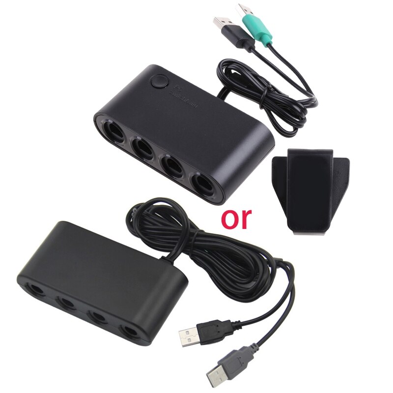 4 Ports Converter for GameCube GC Controller, USB Adapter Plug &amp; Play for NS Switch NGC/Wii U/PC Star Fighting Games