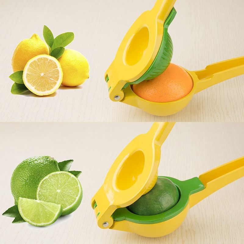 Nyeste citronpresser premium metal citruspresser 2- i -1 citronsaftpresser/limepresser