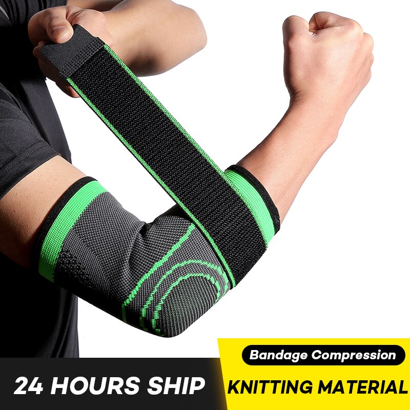 thumbnail image 2 of Sports Elbow Brace Compression Sleeve - Silicone Gel Support For Tendonitis Tennis Golf Pain Relief 2 of 10