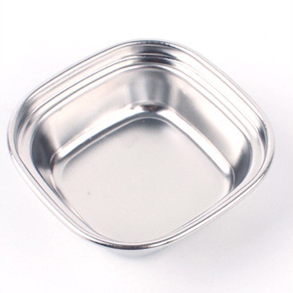 Stainless steel outdoor barbecue dipping dish multi-grid seasoning dish dipping sauce soy sauce vinegar dish