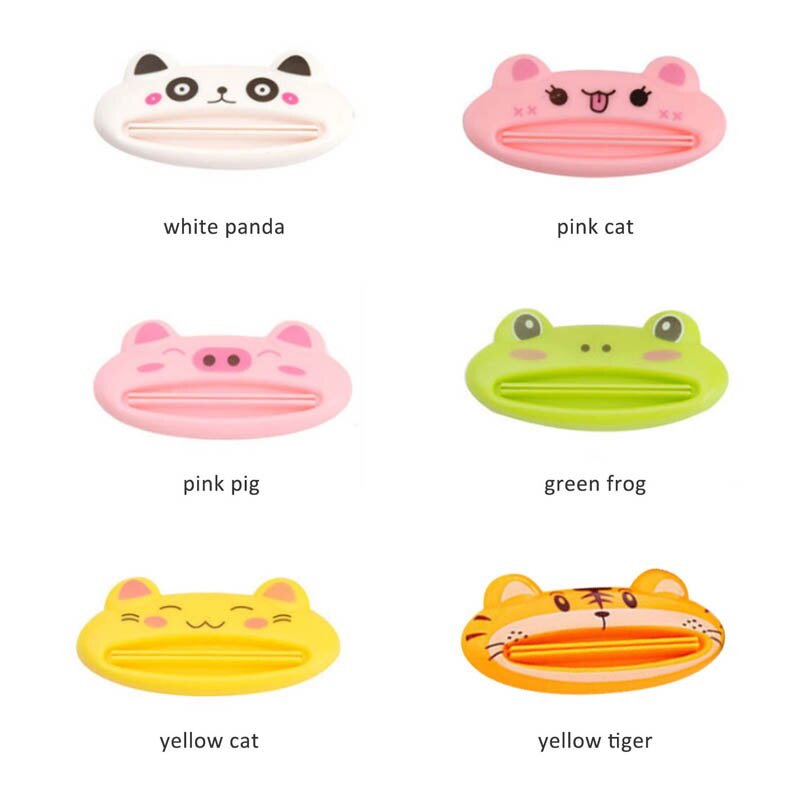 Cartoon Animal Toothpaste Squeezing Clamp Toothpaste Dispenser Easy Squeeze Paste 2Pcs Toothpaste extruder Bathroom Accessories