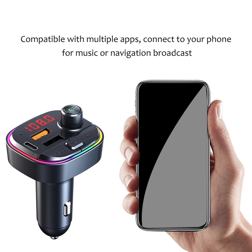 BT for Car FM Transmitter Wireless Radio Adapter Music Player Hand-Free Car Kit Movtalk Supertooth