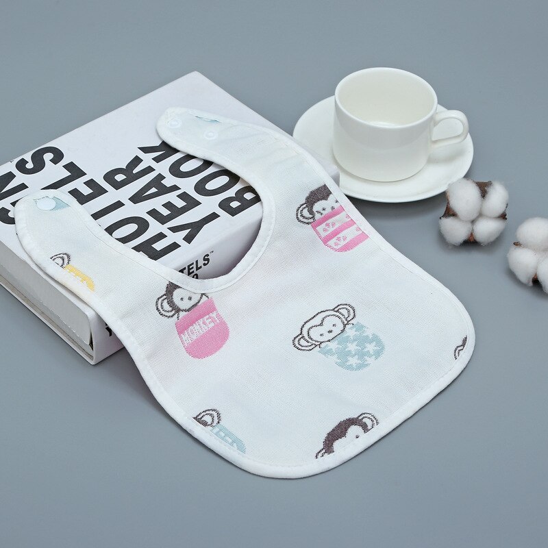 Algodão bandana babador babador bebê alimentação bata infantil arroto panos musselina saliva toalha bebê comer acessório macio material do bebê: Monkey
