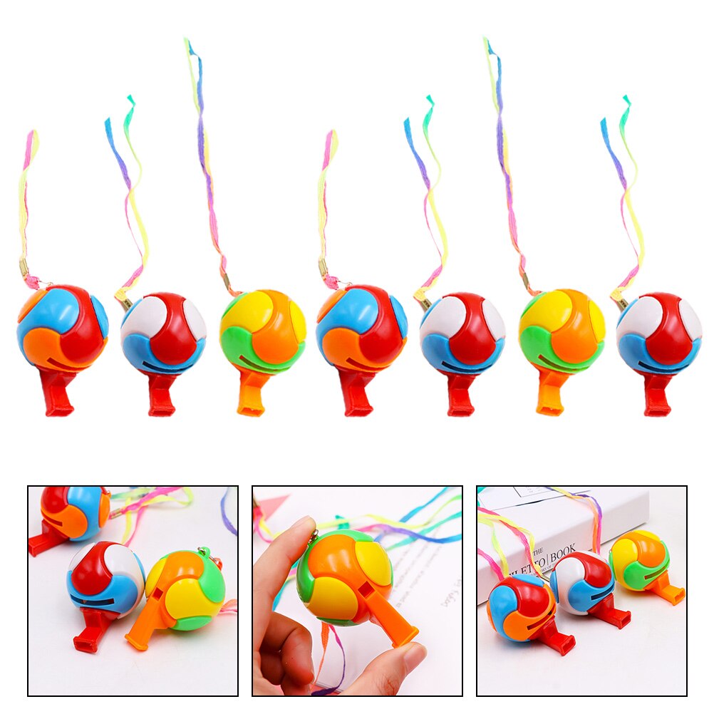 7 stück sport-schiedsrichterpfeifen, plastikpfeifen, fußballpfeifen, partygeschenke: Default Title